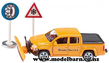 1/55 VW Amarok & Snow Plough "Winter Service"-volkswagen-Model Barn