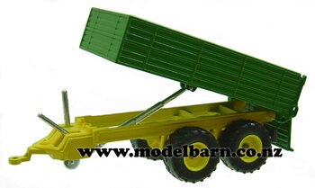 1/32 Tandem Axle Tip Trailer (green & yellow)-other-farm-equipment-Model Barn