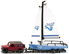 1/50 Mercedes-AMG G65 with Trailer & Sailingboat-mercedes-Model Barn