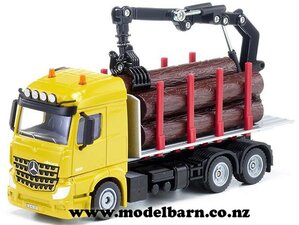 1/50 Mercedes Arocs 2645 Logging Truck (yellow)-mercedes-Model Barn
