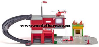 Fire Station Play Set (large) "Siku World"-parts,-accessories-and-buildings-Model Barn