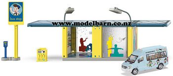 Bus Stop Play Set "Siku World"-buses,-coaches-and-trams-Model Barn