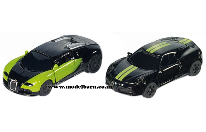 Bugatti Veyron & Alfa Romeo 4C "Black & Green"