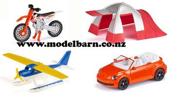 VW Beetle, KTM Motorbike & Camping Tent Leisure Set-volkswagen-Model Barn