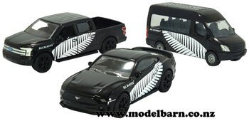 All Blacks Team Vehicle Set (3)-ford-Model Barn