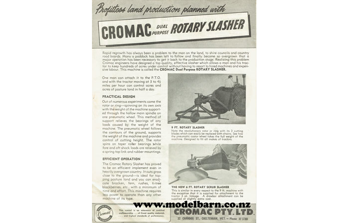 Cromac Dual Purpose Rotary Slasher Brochure