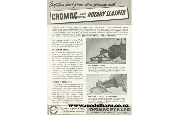 Cromac Dual Purpose Rotary Slasher Brochure