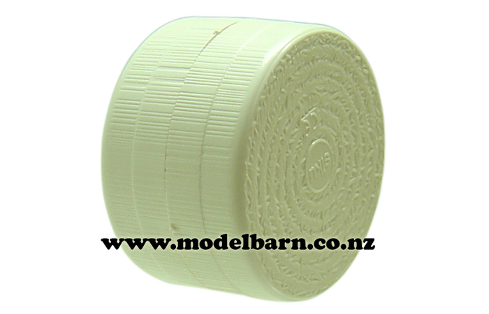 1/32 Round Silage Bale Siku (wrapped, white)