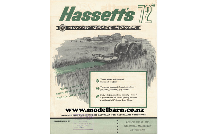 Hassett's Rotary Grass Mower Brochure