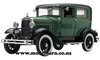 1/18 Ford Model A Tudor (1931, Balsam Green & Vagabond Green)