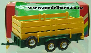 1/32 Salop MT50 Livestock Trailer (green & yellow)-other-farm-equipment-Model Barn