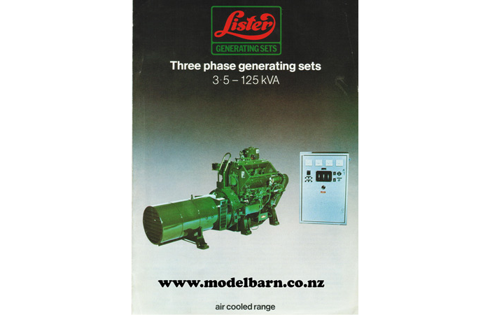 Lister Three Phase Generator Sets Brochure