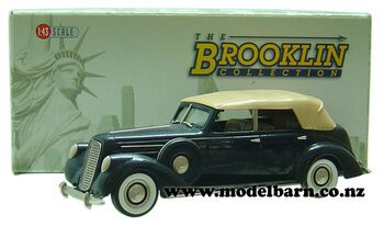 1/43 Lincoln Le Baron Sedan (1937, dark blue & brown)-lincoln-Model Barn