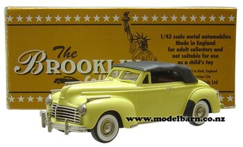 1/43 Chrysler New Yorker Convertible (1941, yellow & black)-chrysler-and-valiant-Model Barn
