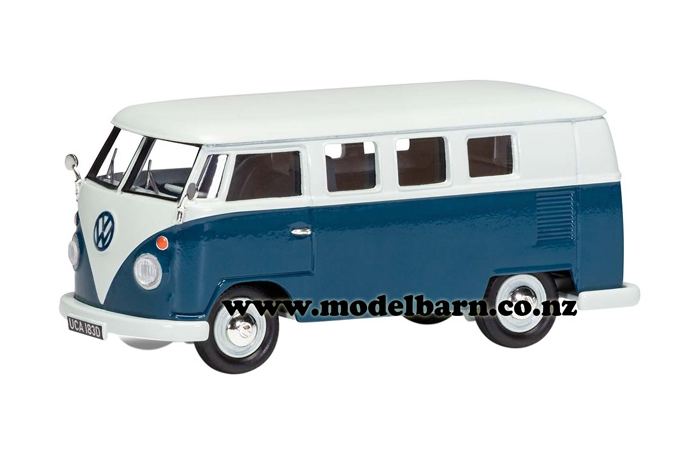 1/43 VW Kombi Type 2 Campervan (blue & white)