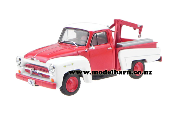1/43 Chev 3100 Pick-Up Tow Truck (cracked base) (1956, red & white) 