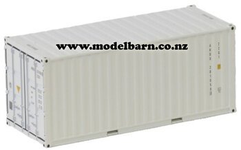 1/50 20ft Metal Shipping Container (white)-trailers,-containers-and-access.-Model Barn