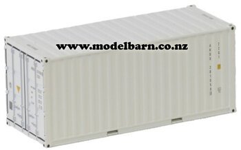 1/50 20ft Metal Shipping Container (white)-shipping-containers-Model Barn