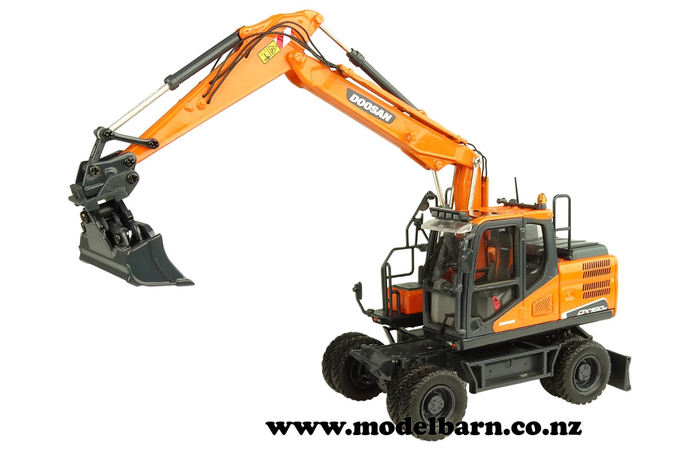 1/50 Doosan DX160W Wheeled Excavator & Attachments