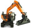 1/50 Doosan DX160W Wheeled Excavator & Attachments