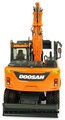 1/50 Doosan DX160W Wheeled Excavator & Attachments