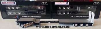 1/50 CTE 3-Axle Dolly & 3-Axle Drop Deck Low Loader (black)-trailers-Model Barn