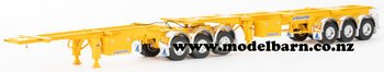 1/50 Freighter Skeletal B-Double Trailer Set (yellow)-trucks-and-trailers-Model Barn