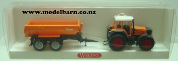 1/87 Fendt 930 Vario (orange) & Krampe Half-Pipe Tip Trailer-fendt-Model Barn