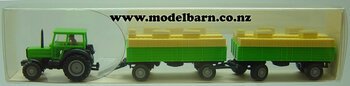 1/87 Deutz-Fahr DX4.70 with 2 Trailers-deutz-fahr-Model Barn