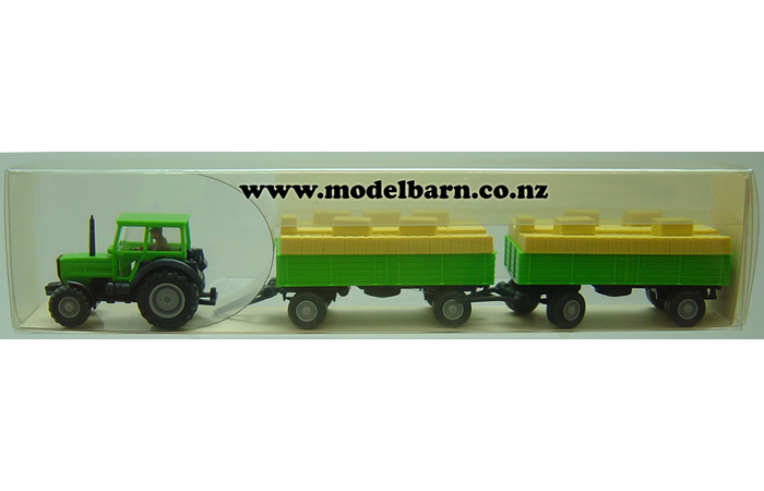 1/87 Deutz-Fahr DX4.70 with 2 Trailers