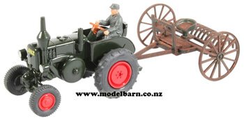 1/87 Lanz Bulldog (1936) with Vintage Dump Rake-lanz-Model Barn