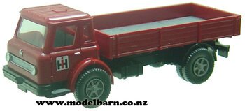 1/87 International Flat Deck Truck (red & black)-international-Model Barn