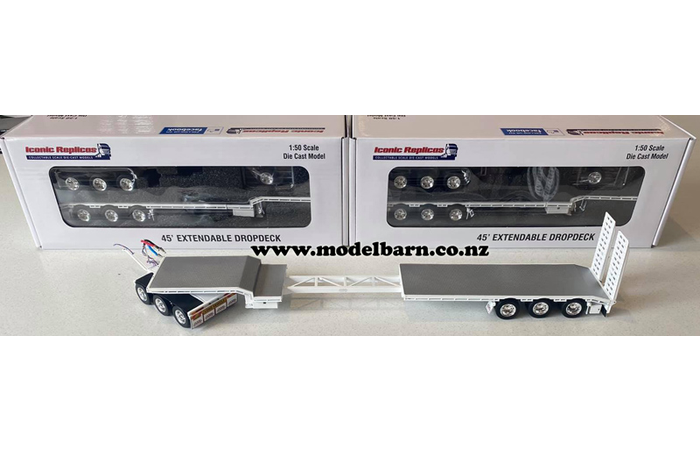 1/50 CTE 3-Axle Dolly & 3-Axle Drop Deck Low Loader (white)