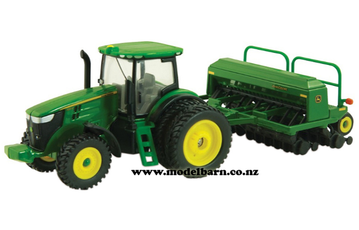 1/64 John Deere  7215R with Duals & JD 1590 Seed Drill