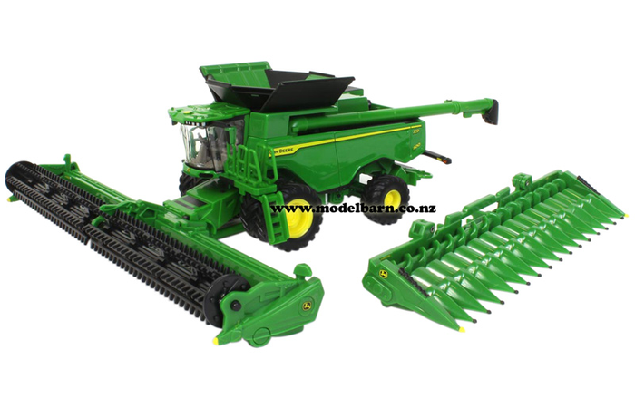 1/64 John Deere X9 1100 Combine Harvester with Grain & Corn Heads (Prestige)