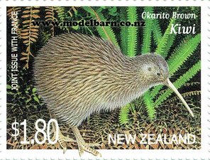 Brown Kiwi $1.80 NZ Postage Stamp (x10)-nz-postage-stamps-Model Barn