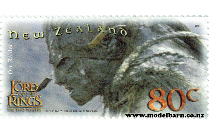Orc Raider 80c NZ Postage Stamps (x8)