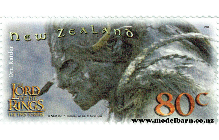 Orc Raider 80c NZ Postage Stamps (x8)