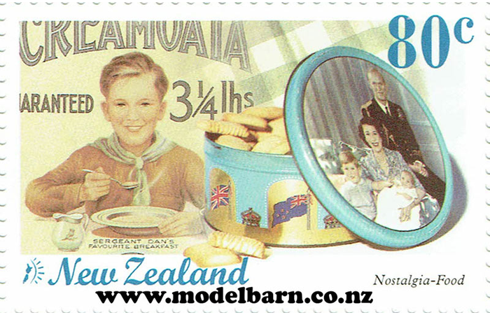 Nostalgia-Food 80c NZ Postage Stamps (x8)