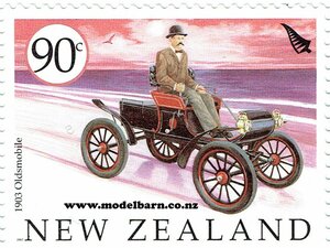 Vintage Cars Set of 5 NZ Postage Stamps-nz-postage-stamps-Model Barn