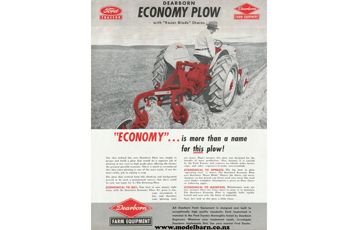 Dearborn Economy Plough Brochure 1950