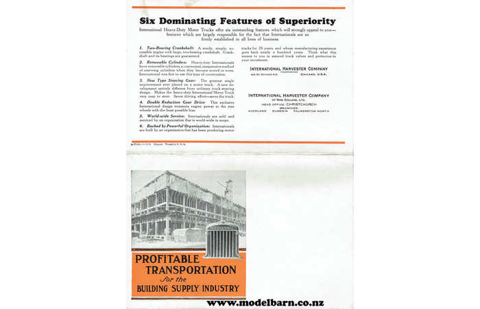 International Motor Trucks Brochure 1920s