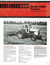 Case 2290 Tractor Spec Sheet Brochure-case-Model Barn
