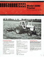 Case 2290 Tractor Spec Sheet Brochure-case-Model Barn