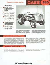 Case 430 Standard Tractor Spec Sheet Brochure 1964-case-Model Barn