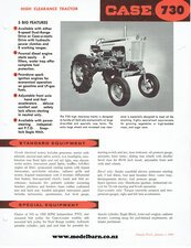 Case 730 High-Clearance Tractor Spec Sheet Brochure 1964-case-Model Barn