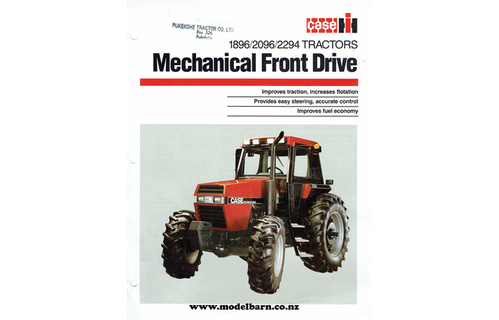 Case-IH 1896, 2096, 2294 Mechanical Front Drive Tractors Brochure