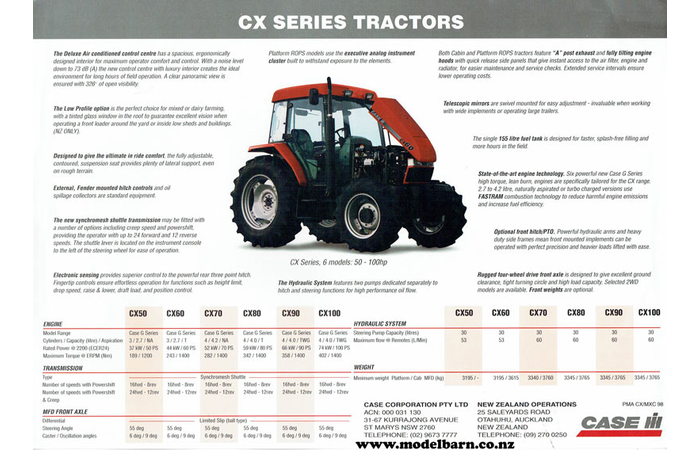 Case-IH CX Series & MXC Series Tractors Brochure