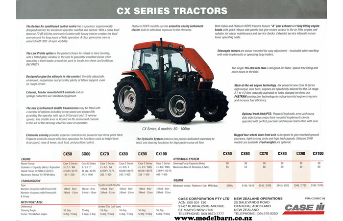 Case-IH CX Series & MXC Series Tractors Brochure