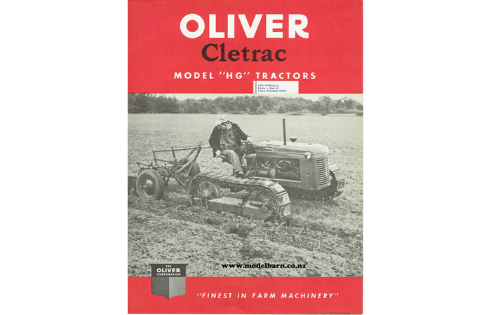 Oliver HG Crawler Tractor Brochure 1949